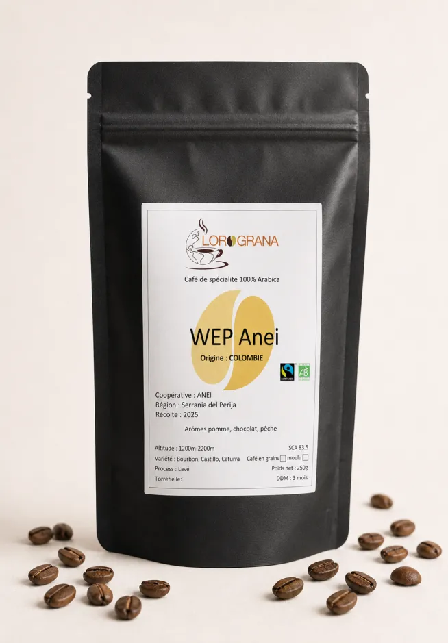 Découvrez le WEP-ANEI, un café de spécialité soigneusement sélectionné par Lorograna. Fraîchement torréfié artisanalement, il exprime toute la richesse de son terroir et offre une expérience de dégustation authentique aux amateurs de cafés d’origine.