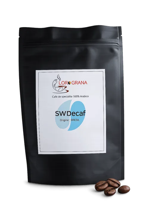 Découvrez le SW Decaf Lorograna, un café décaféiné de spécialité fraîchement torréfié, pensé pour retrouver des arômes riches et équilibrés à tout moment de la journée.